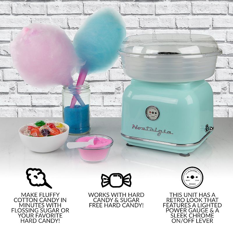 Nostalgia Electrics Classic Retro Hard and Sugar-Free Candy Cotton Candy Maker