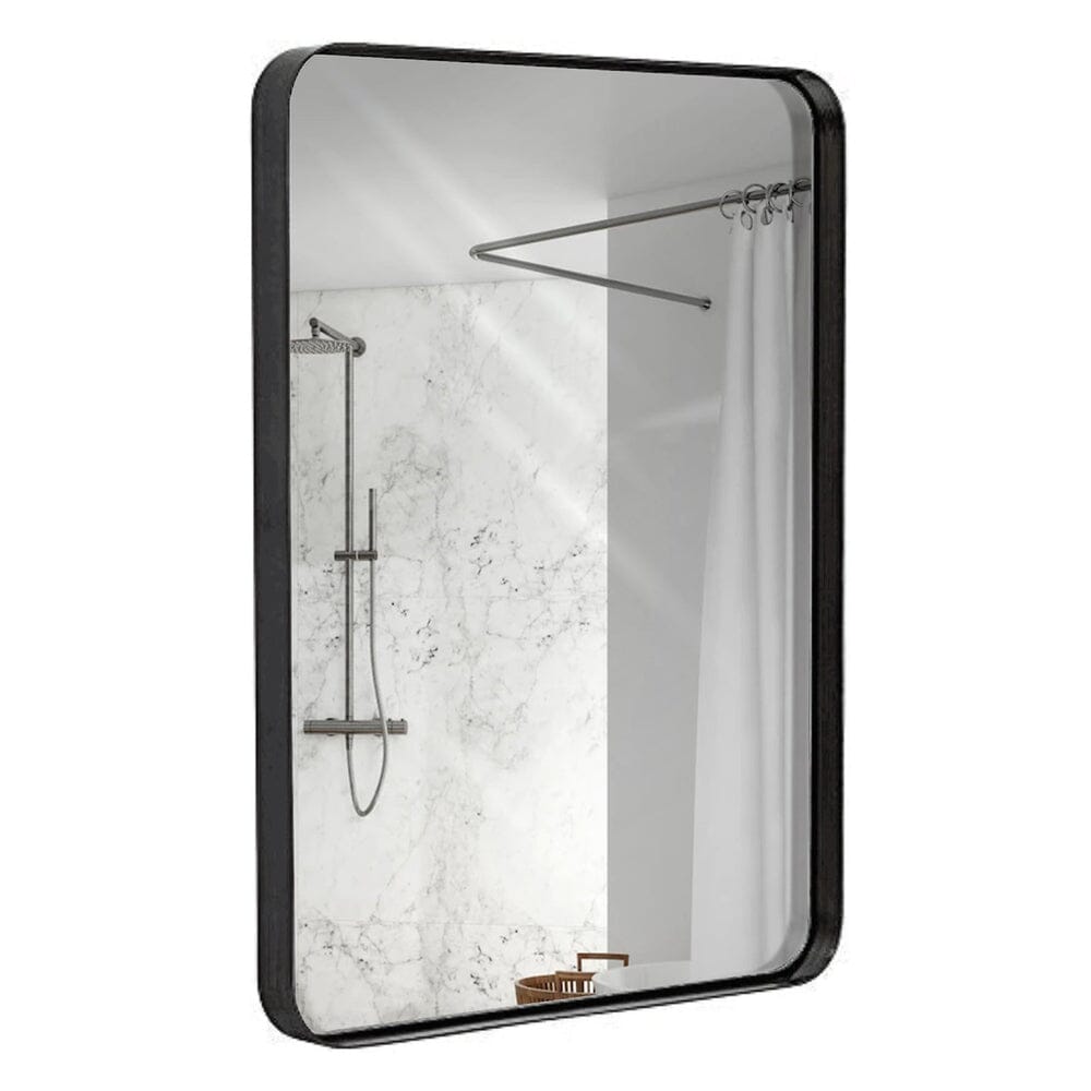 Contemporary Brushed Metal Wall Mirror