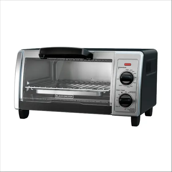 Black + Decker 4-Slice Toaster Oven with Stainless Steel Finish