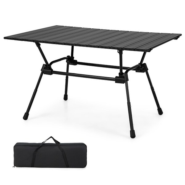 Costway HeavyDuty Aluminum Camping Table，Folding Outdoor Picnic