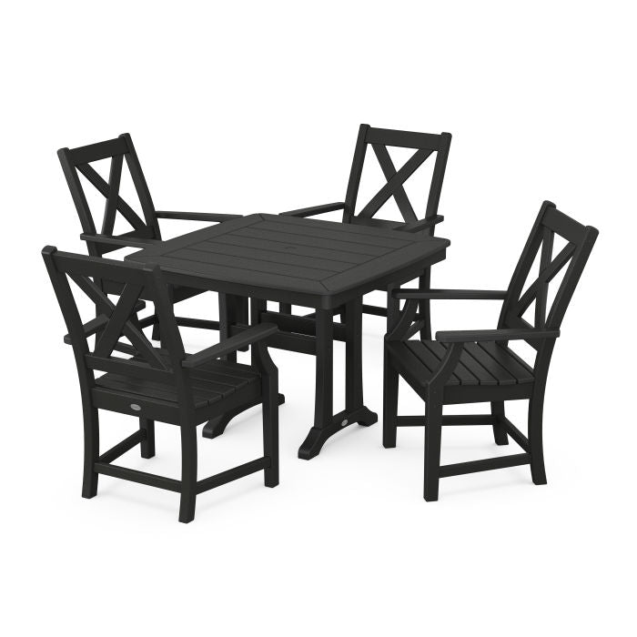 Polywood Braxton 5-Piece Dining Set with Trestle Legs PWS960-1