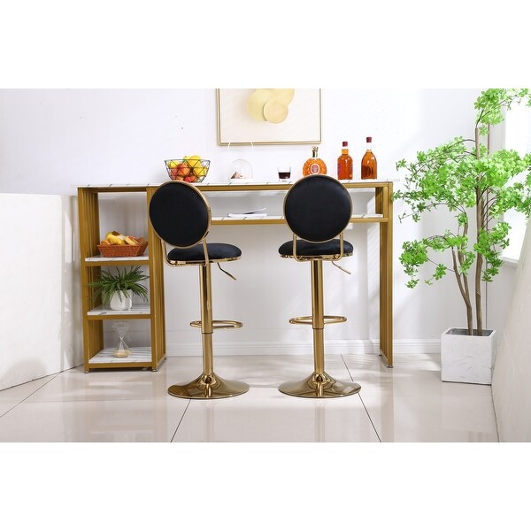 2pcs Bar Stools Round Seat High Quality Dining Chairs