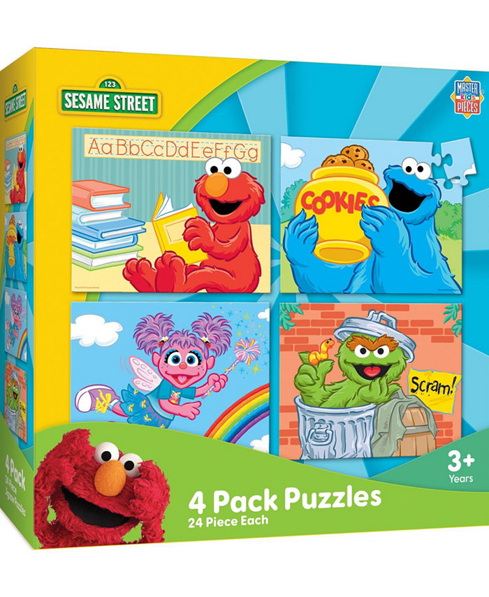 MasterPieces Puzzles Sesame Street 4 Pack - 24 Piece Kids Jigsaw Puzzles