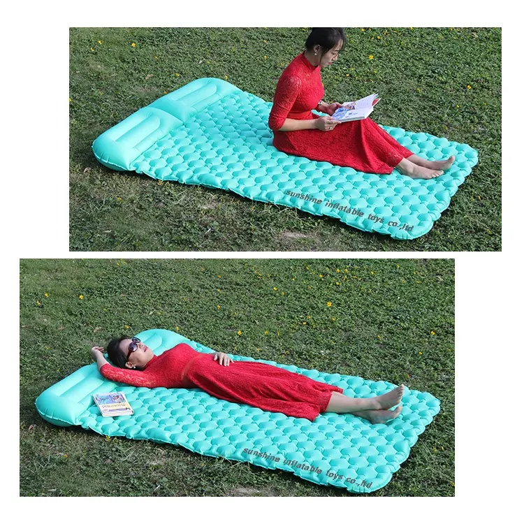 TPU Compact Outdoors Double Self Inflating Camping Sleeping Pads Foldable Ultralight Air Sleeping Pad For Backpacking Hiking