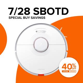 ROBOROCK S7-WHT Robot Vacuum with Sonic Mopping LiDAR Navigation Bagless Washable Filter Multisurface in White Roborock S7-WHT