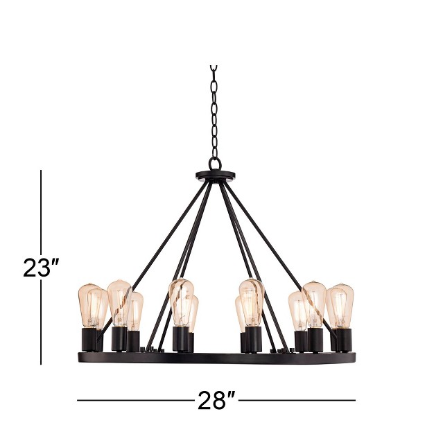 Wide Industrial 12 light Led Fixture For Dining Room House Foyer Kitchen Island Entryway