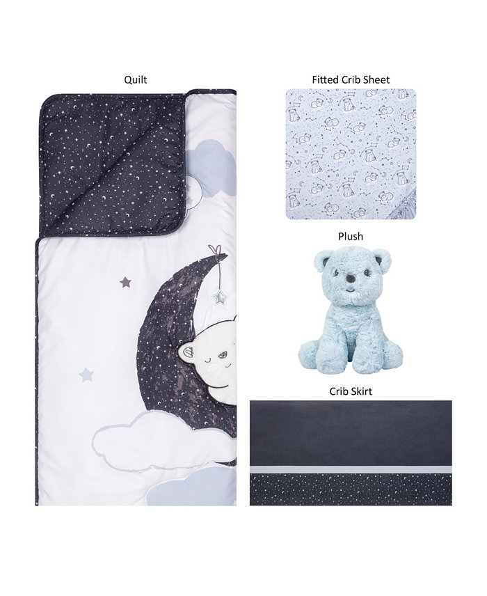 Trend Lab Sammy and Lou Bearly Dreaming 4 Piece Crib Bedding Set