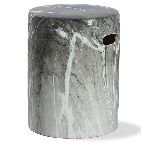 Uttermost Marvel Marbled Garden Stool - 13 W X 17 H X 13 D (in)