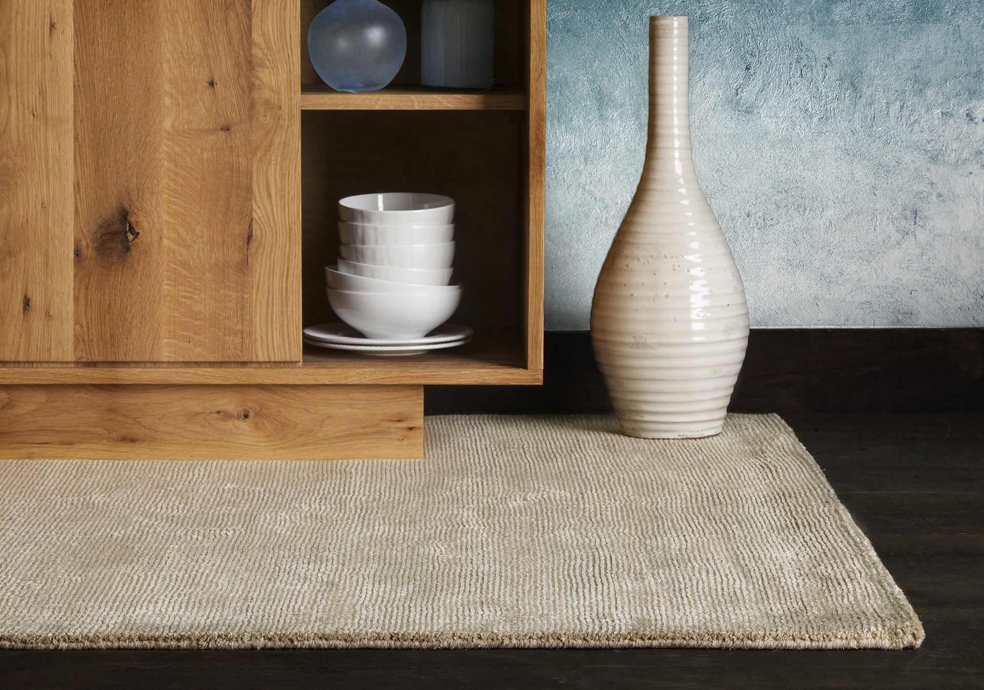 Orim Collection Hand-Woven Area Rug in Tan