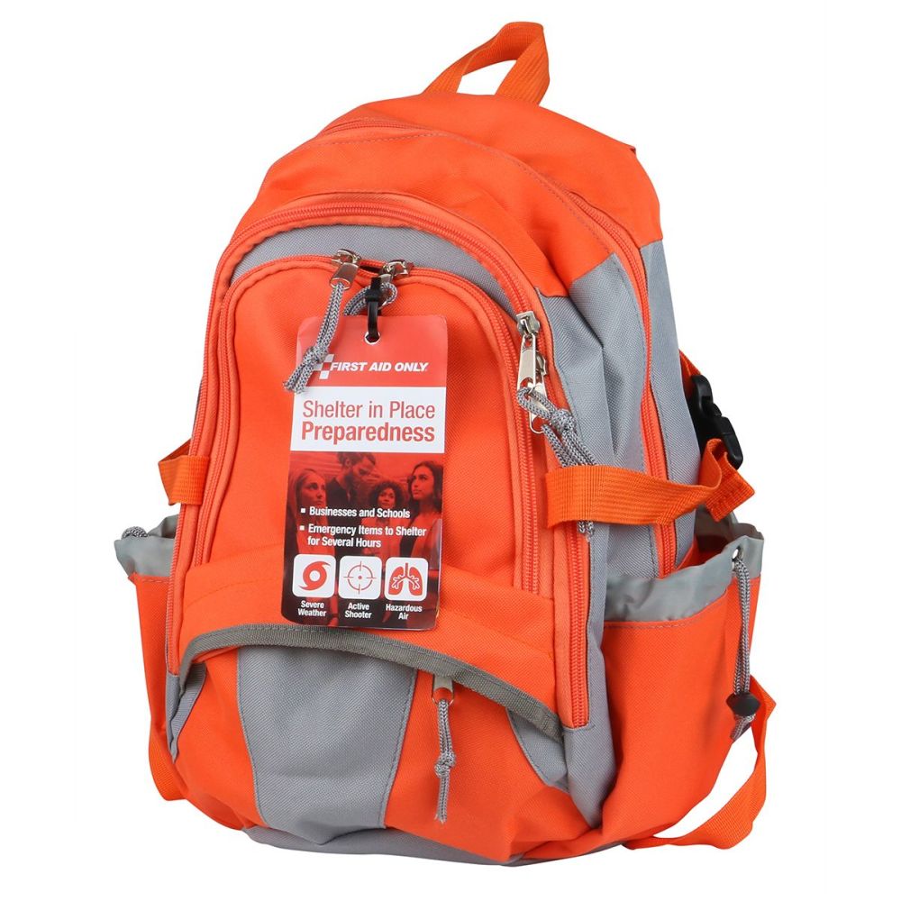 First Aid Only Shelter In Place Emergency Preparedness Backpack ;