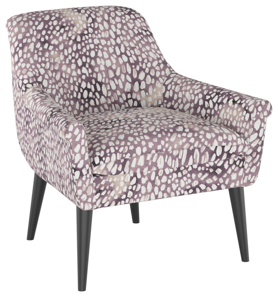 West Loop Chair  Aqua Dot Lavender   Midcentury   Armchairs And Accent Chairs   by Skyline Furniture Mfg Inc  Houzz