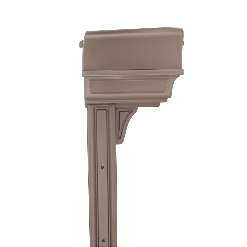 Gibraltar Gibraltar Gentry Plastic Post and Box Combo Mocha Mailbox w/Post 50 in. H x 11-1/2 in. W x 21-3/4 in. L