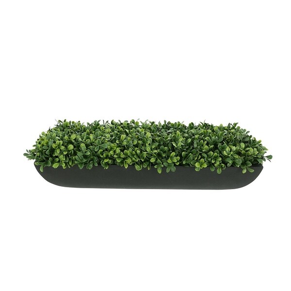 UV Rated Outdoor Boxwood Arrangement in Fiberstone Planter