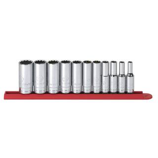 GEARWRENCH 38 in. Drive SAE 12-Point Deep Socket Set (11-Piece) 80563