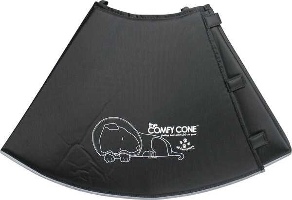 All Four Paws Comfy Cone E-Collar for Dogs and Cats， Black