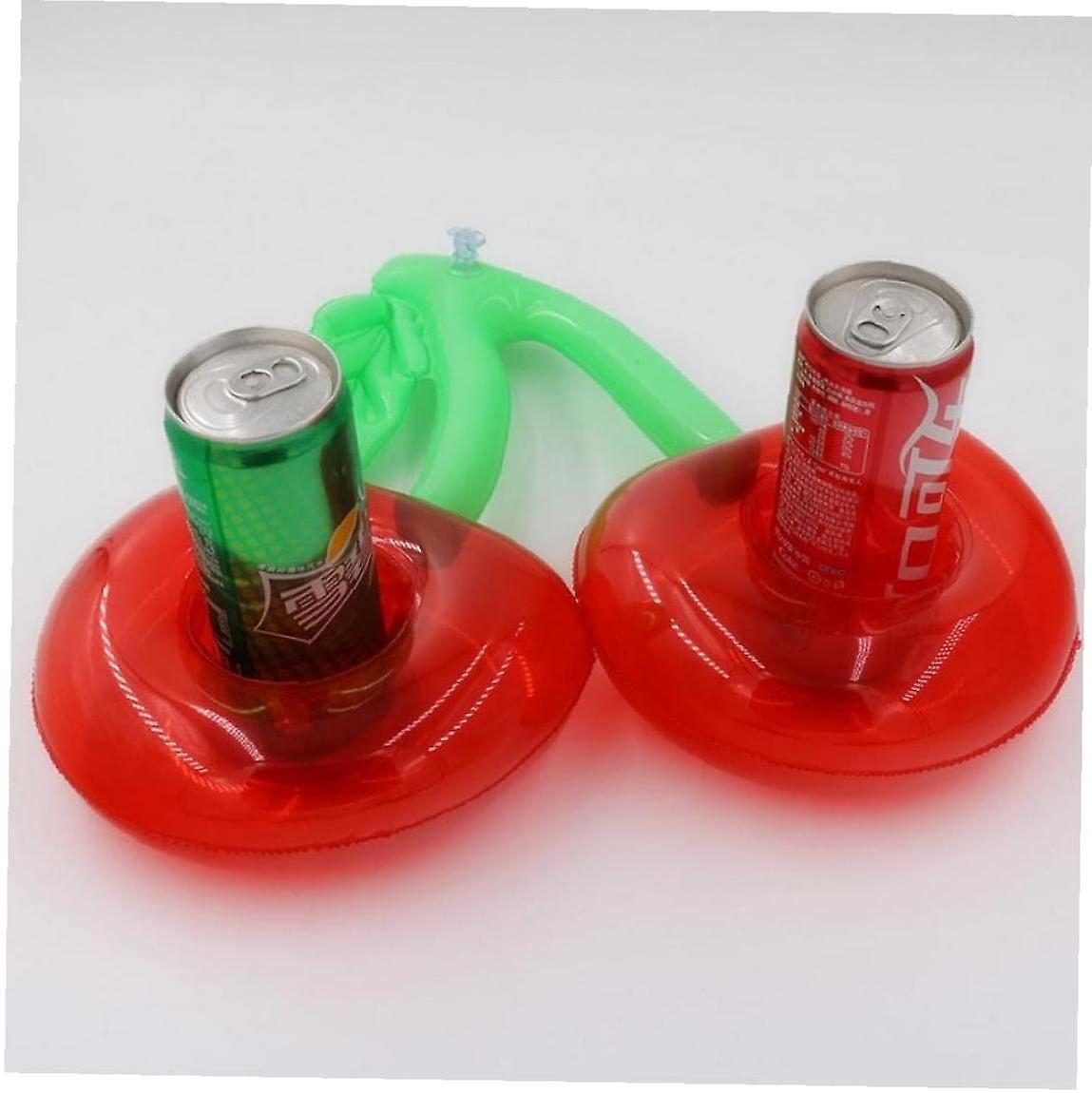 Inflatable Drink Holders Cherry Floating Cup Coasters For Summer Swimming Pool Party