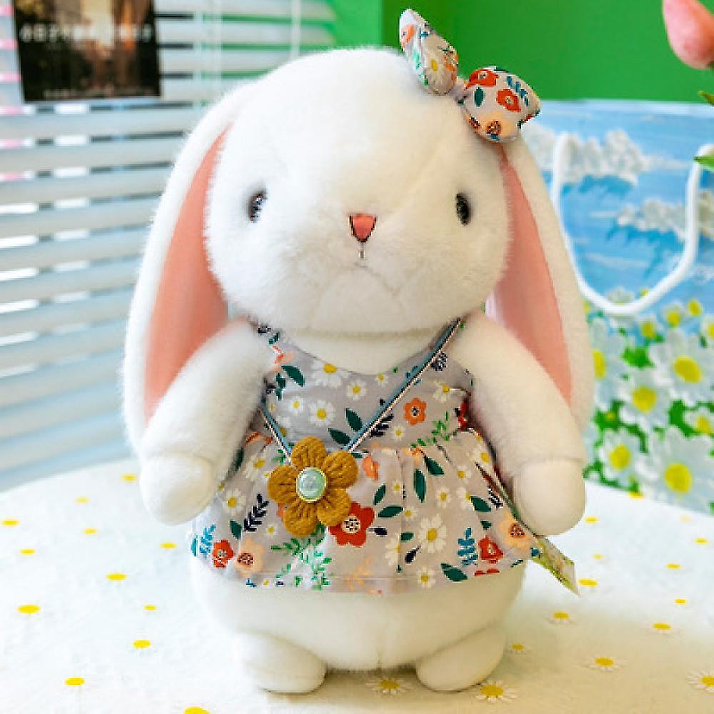 Soft And Cute Plush Rabbit，small Flower Skirt Wearing Bow Rabbit Toys，can Embrace Stuffed Animal Rabbit，washable