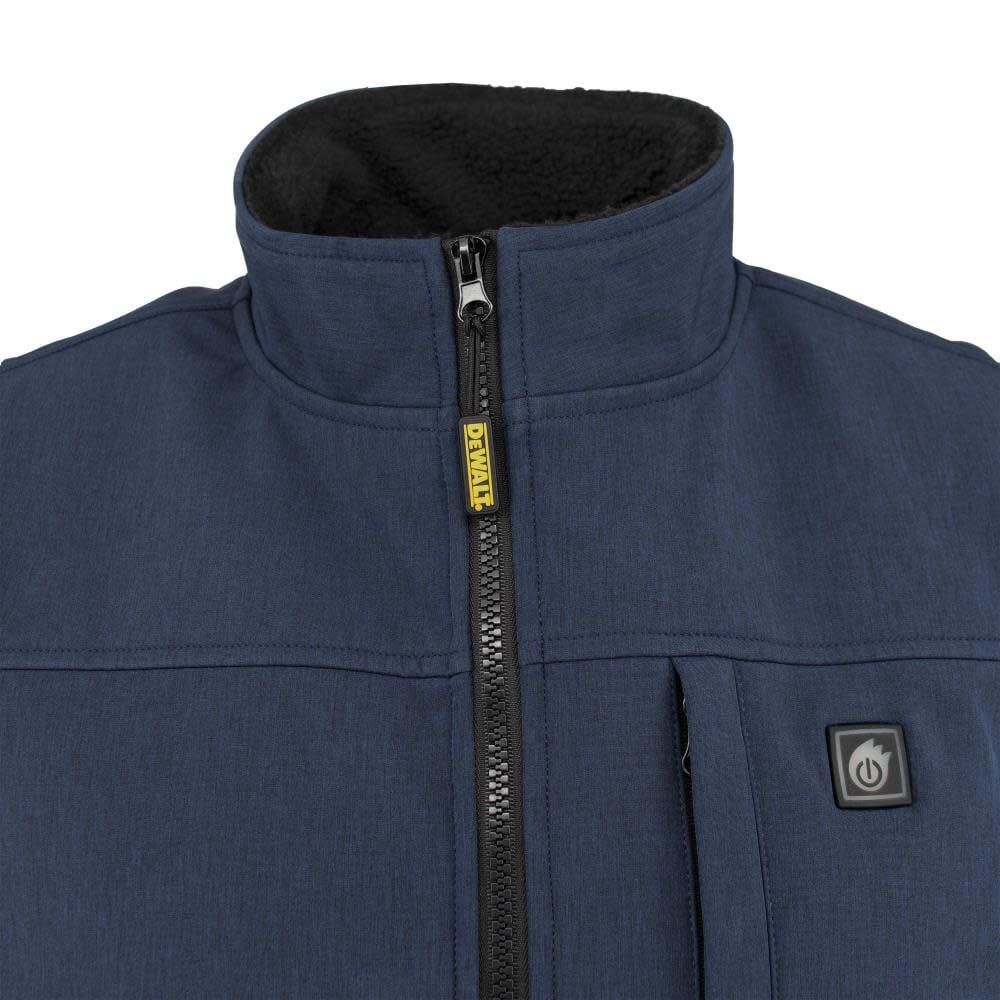 DEWALT Mens Heated Kit Soft Shell Vest with Sherpa Lining Navy XL DCHV089D1-XL from DEWALT