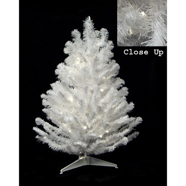 18 PreLit Snow White Artificial Xmas Tree