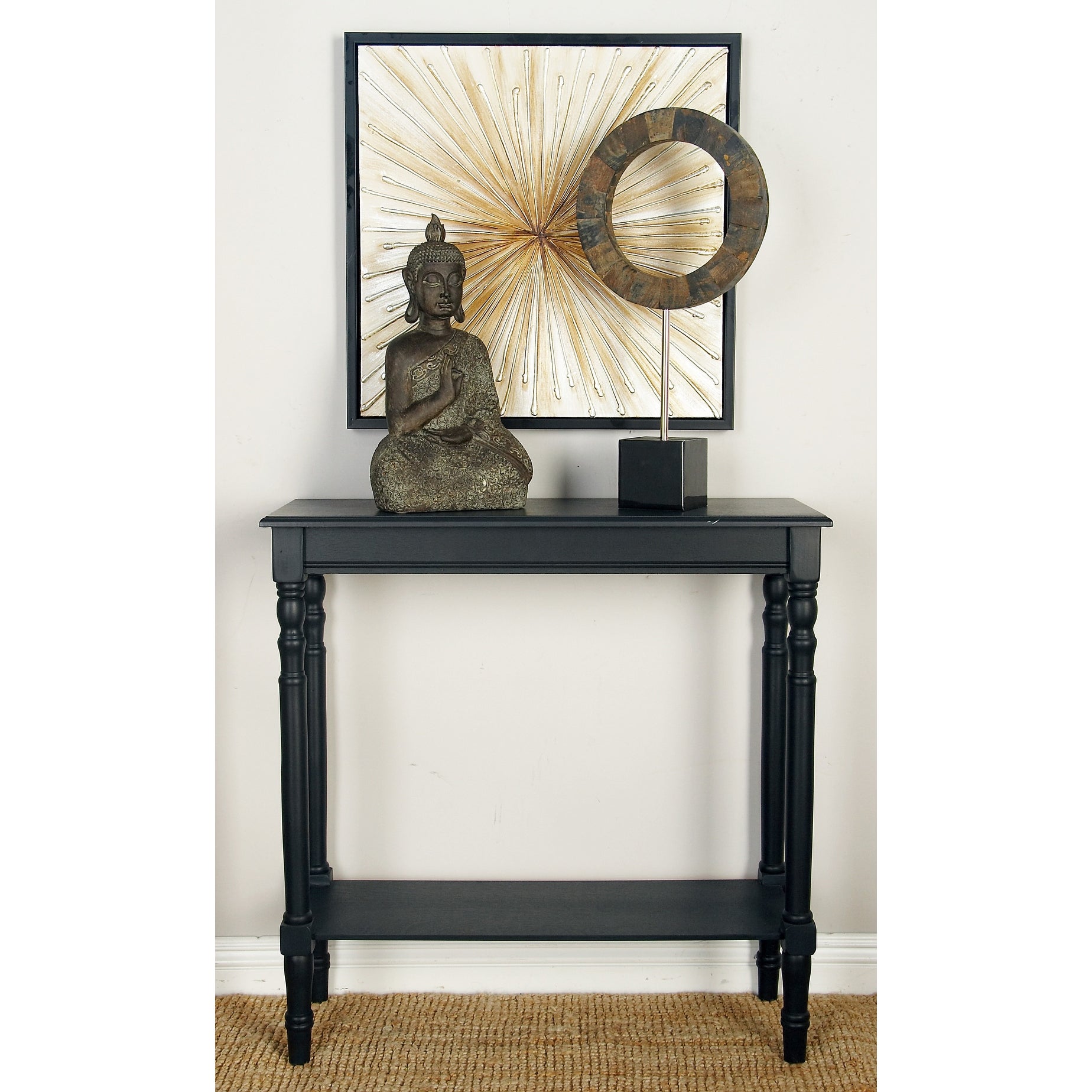 Black Pine Traditional Console Table 32 x 32 x 12 - 32 x 12 x 32