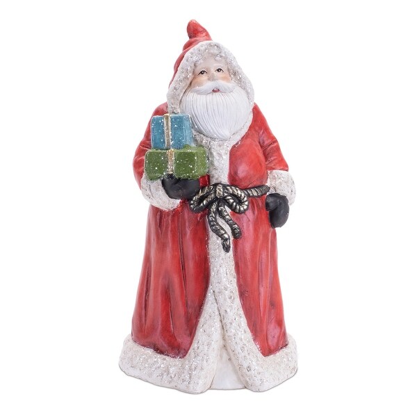 Hooded Terracotta Santa Figurine (Set of 2)