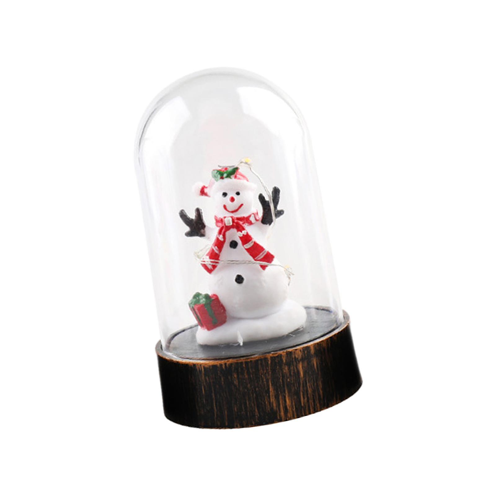 Christmas Dome With Led Night Light Desk Lamp For Christmas Living Room Snowman