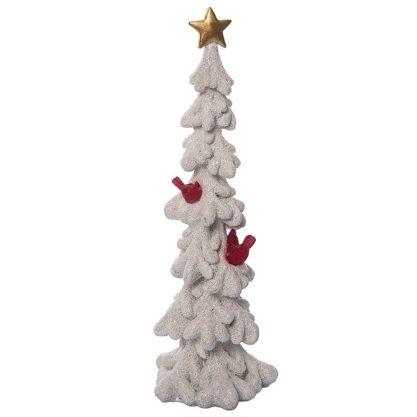 Transpac Resin 13.5 in. Holiday Cardinal Tree