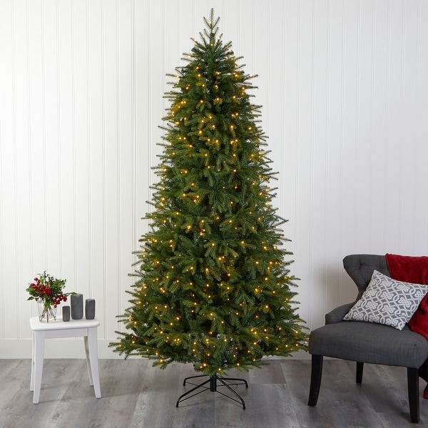 8' Vancouver Fir Natural Look Christmas Tree with 700 Clear LED