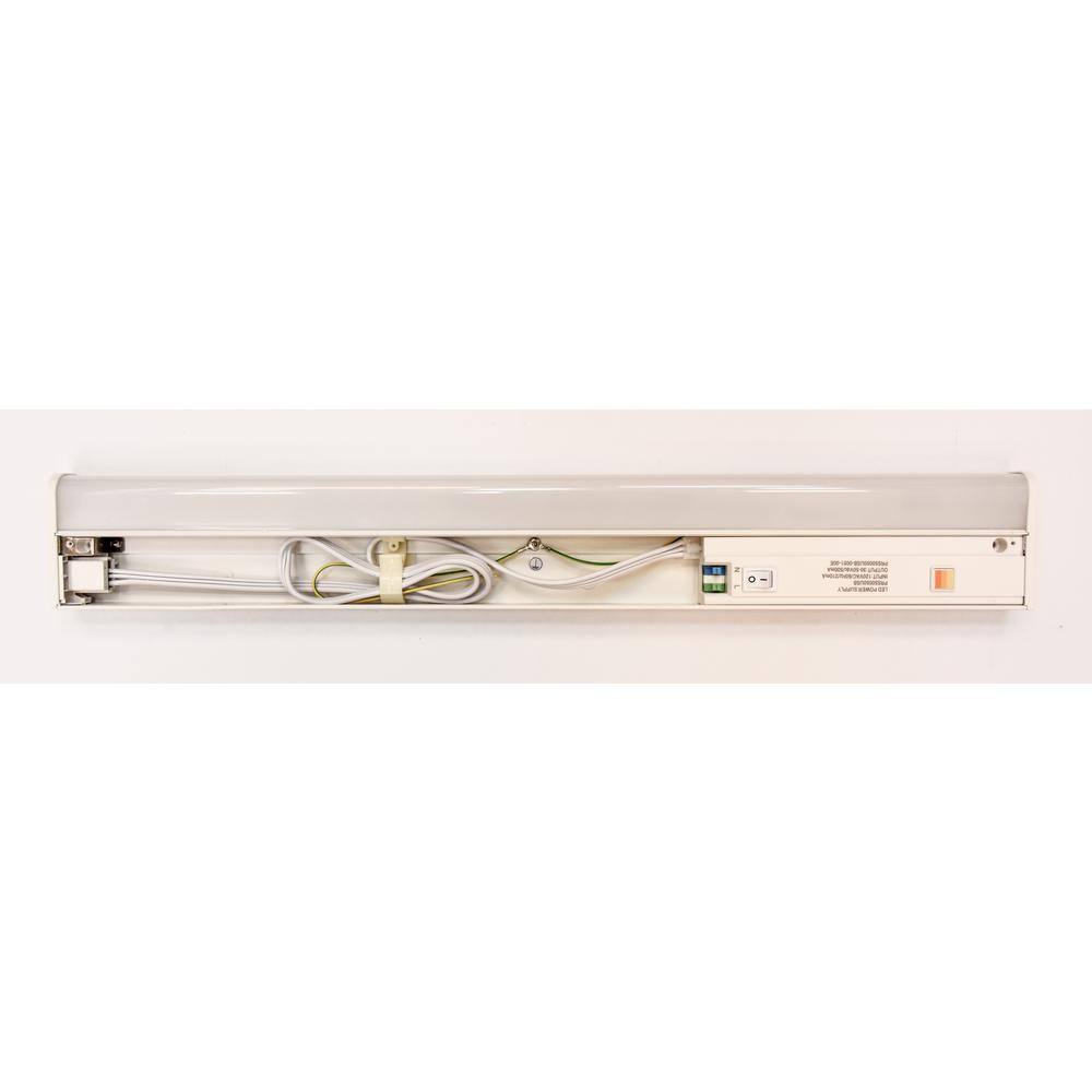 Commercial Electric Direct Wire Aluminum 24 in. LED White CCT Changing Under Cabinet Light PL9035