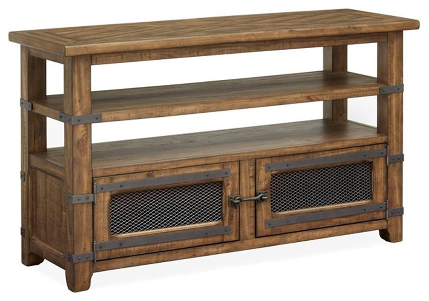 Bowery Hill Farmhouse Wood Brown Finish Rectangular Sofa Table   Industrial   Console Tables   by Homesquare  Houzz