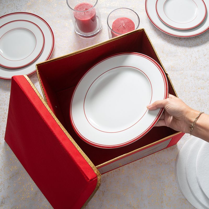 Simplify Holiday Dinner Plate Dinnerware Storage Box