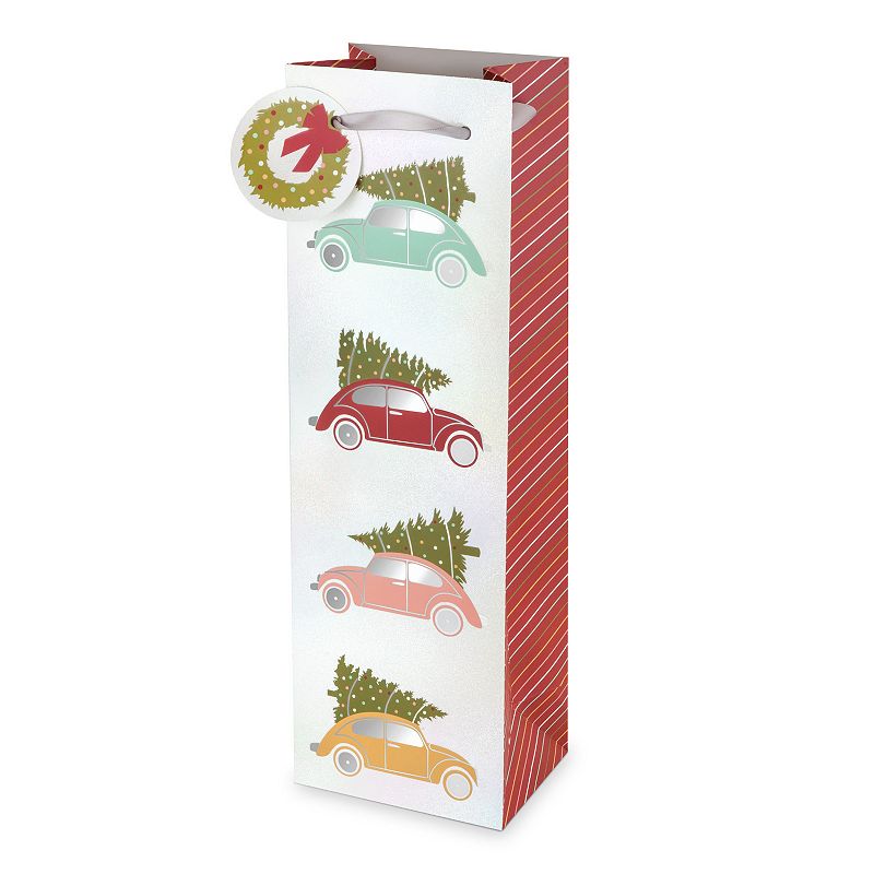 Cakewalk Christmas Tree Cars Wine Bag - Pack Of 10