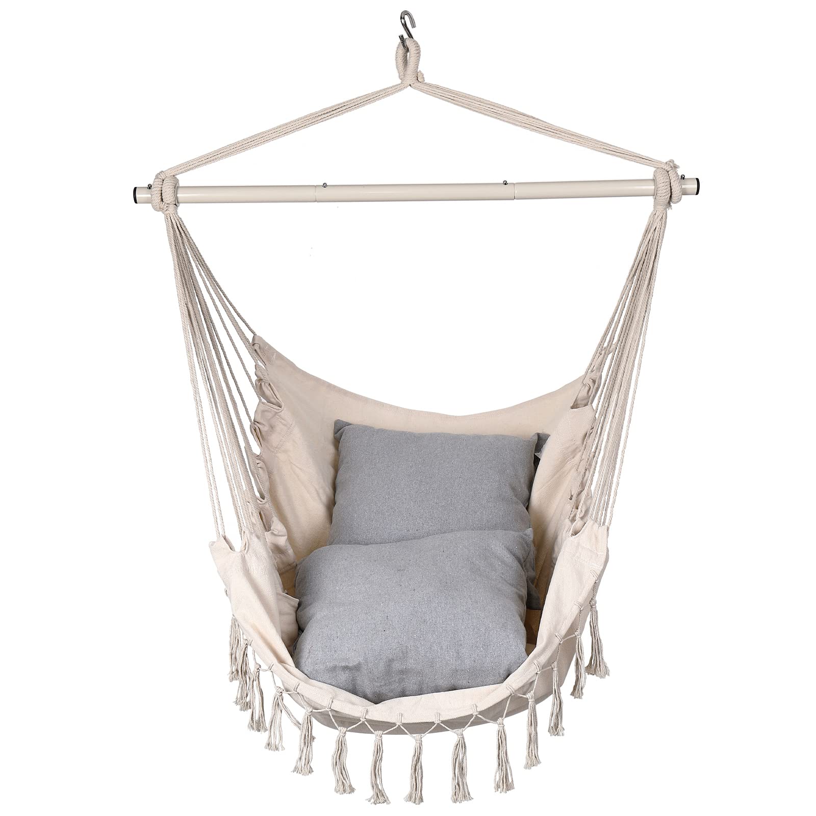 Sterling Hammock Chair, Off-White and Gray