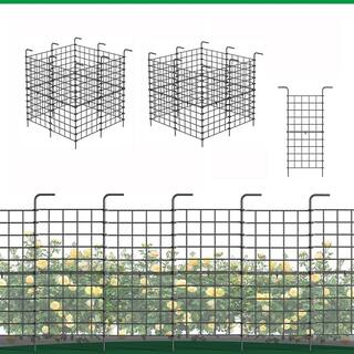 Oumilen 32-Piece (16-Panels) Garden Fence Outdoor Metal Rust Proof Landscape Fencing 12 in. (H) LT-K70