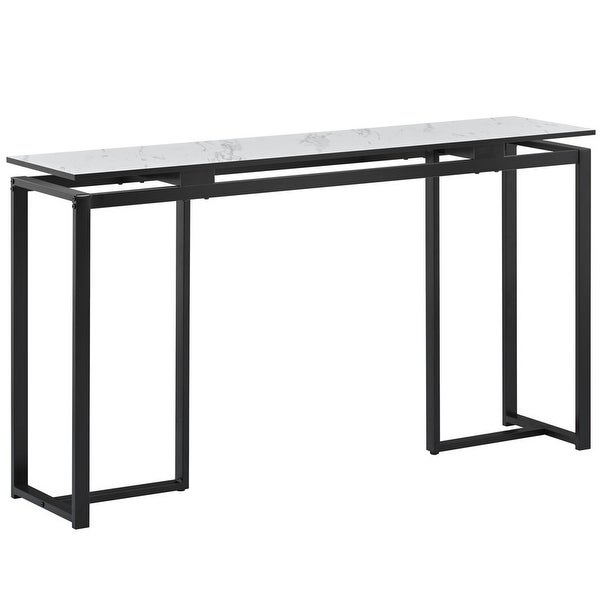 Modern Console Table， Extra Long Entryway Table with Metal Frame for Entryway， Hallway， Living Room， Foyer， Corridor