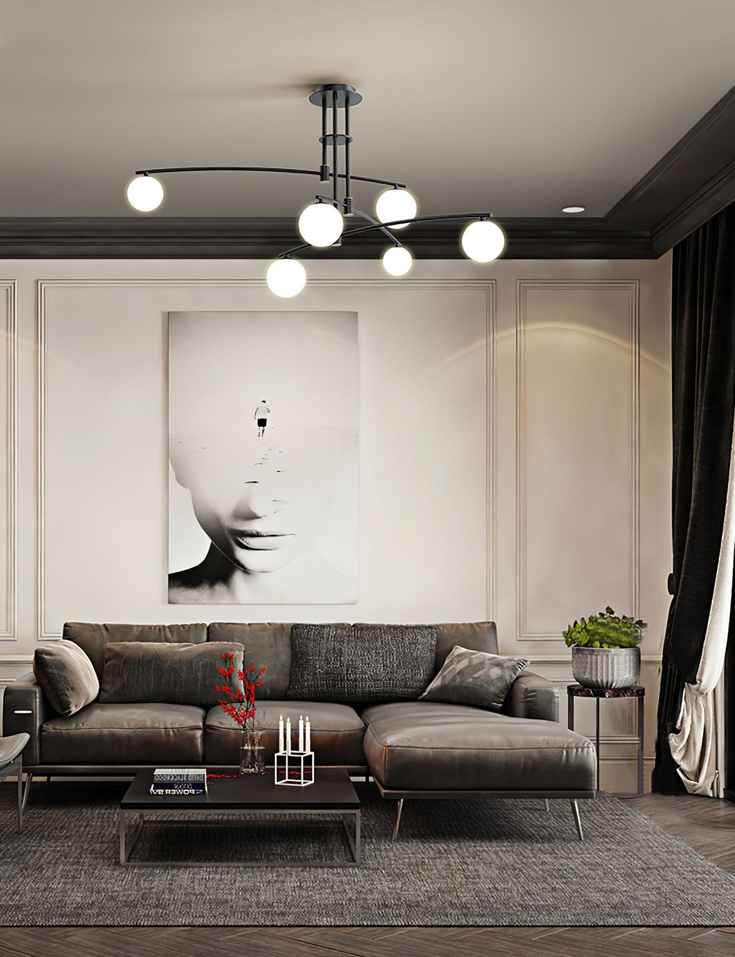 Modern Long Arm Chandelier