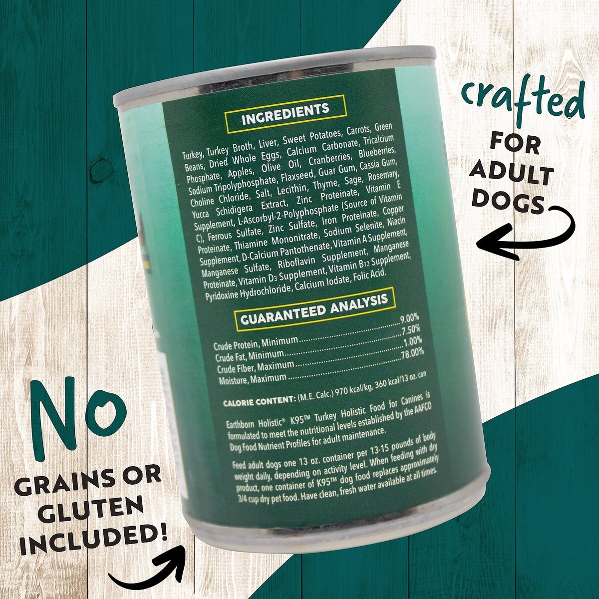 Earthborn Holistic K95 Turkey Recipe Grain-Free Canned Dog Food