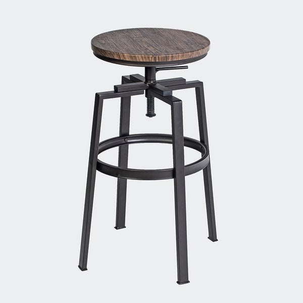 Set of 2 Swivel Adjustable Height Bar Stool