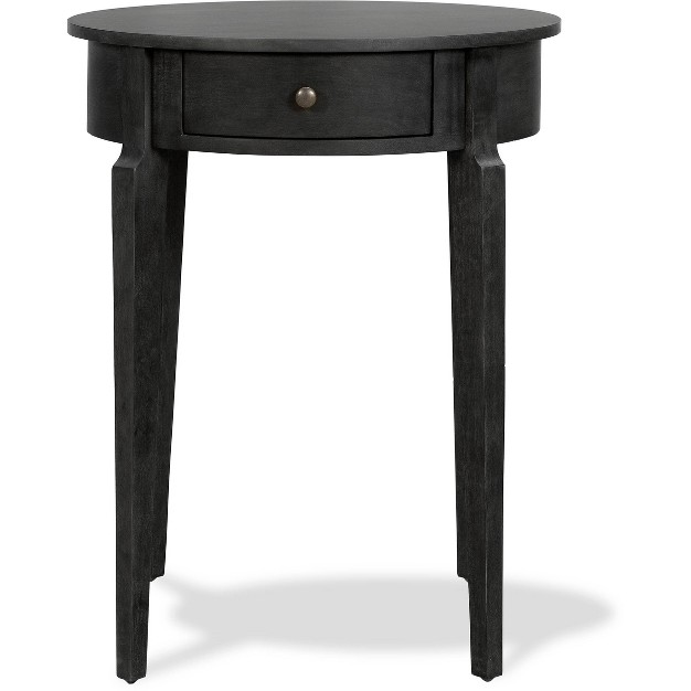 Thaddeus Round Side Table Dark Gray Finch