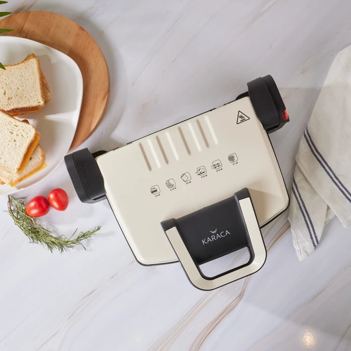 Karaca Future Granite Grill And Toaster Cream 1800W 153.06.11.0292