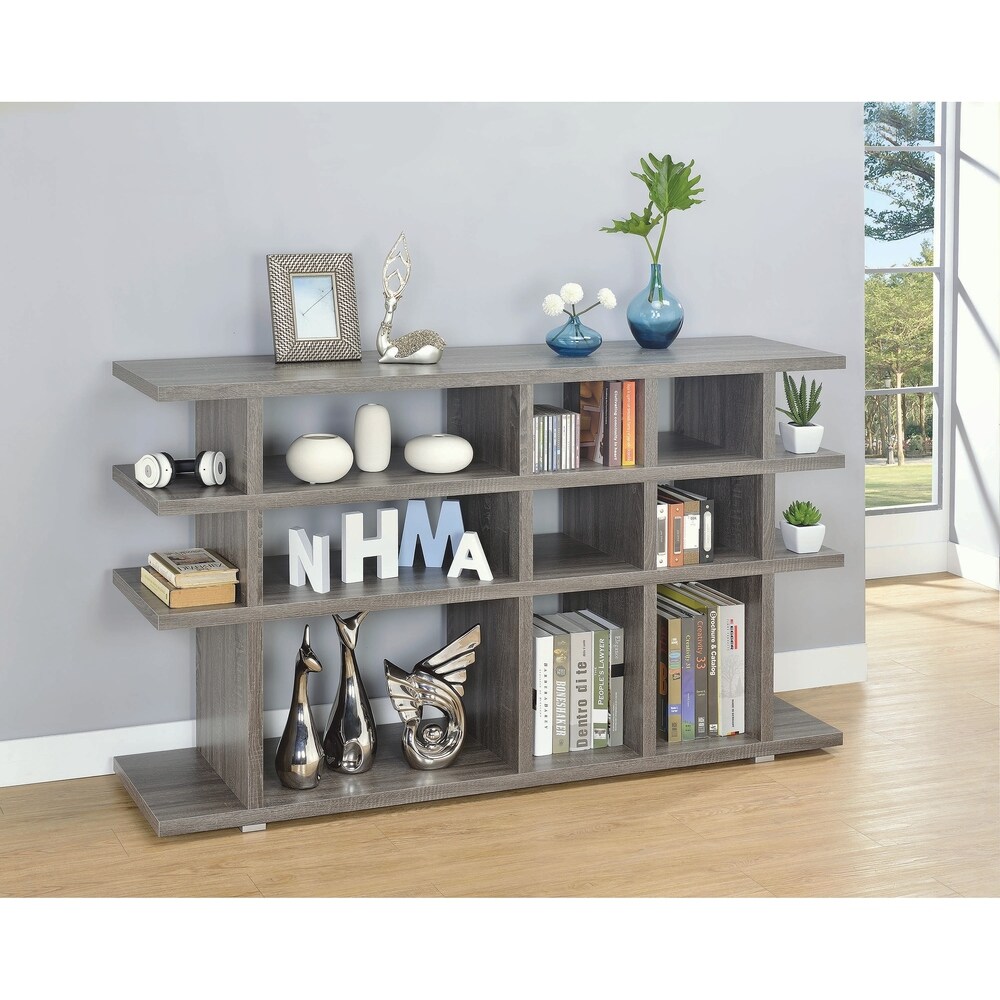 Coaster Furniture Santos Weathered Grey 3 tier Bookcase