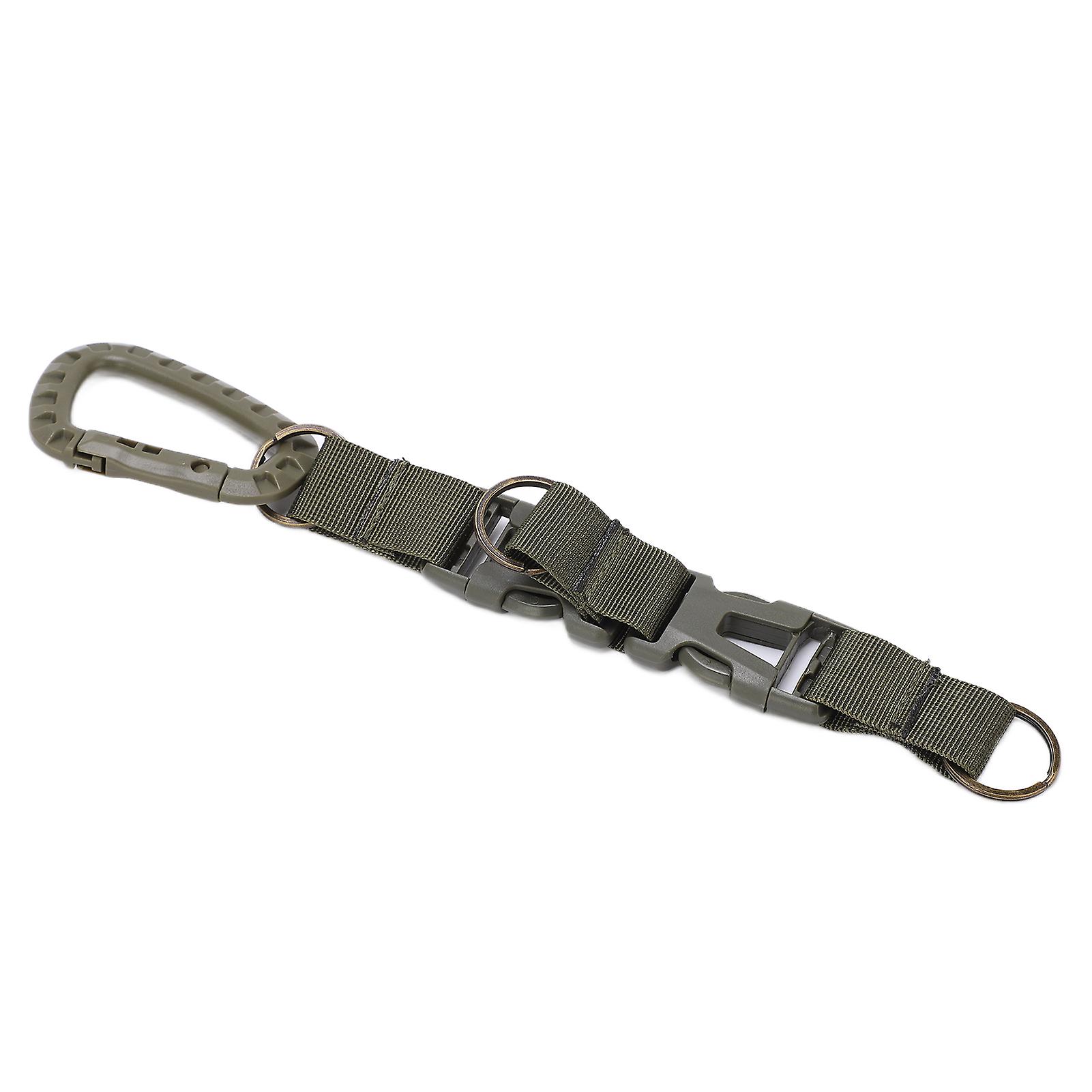 Plastic Carabiner D Ring Keychain Molle Webbing Gear Clip For Camping Hiking Fishinggreen