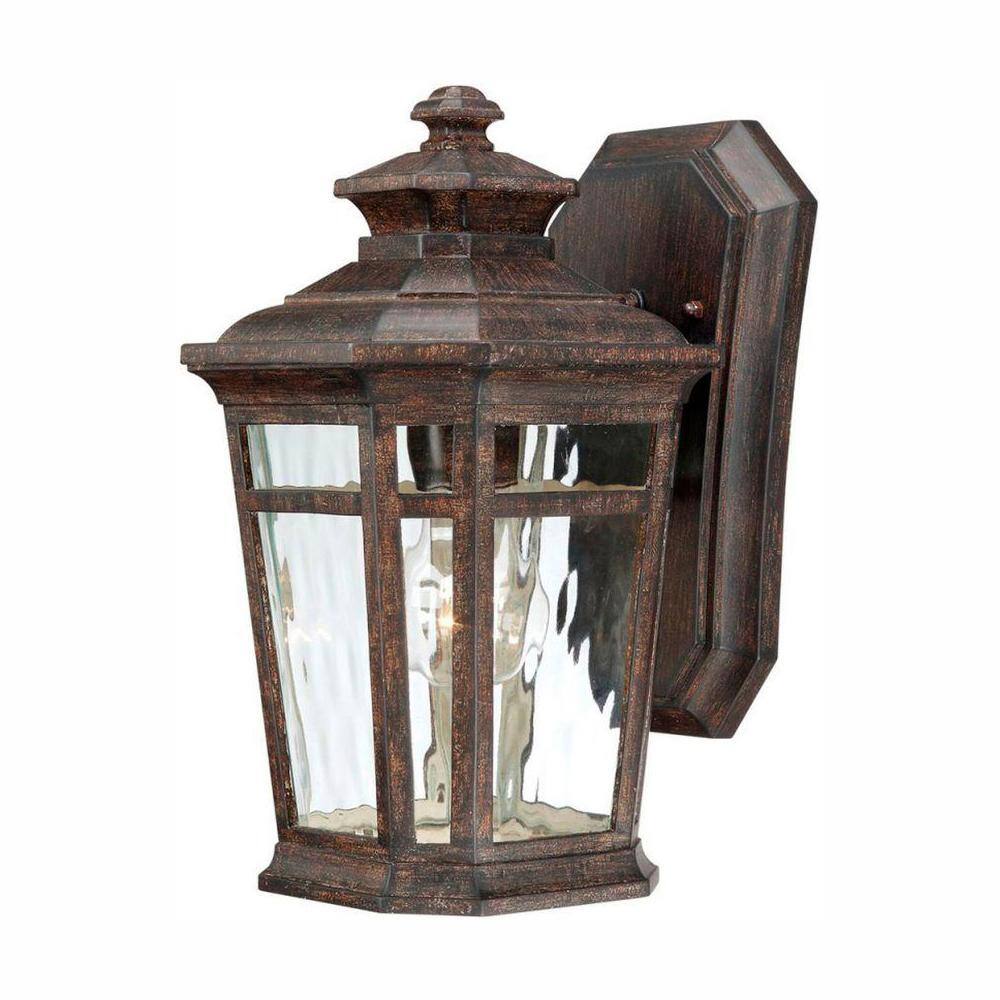 Home Decorators Collection Waterton 1-Light Dark Ridge Bronze Outdoor Wall Lantern Sconce 23123