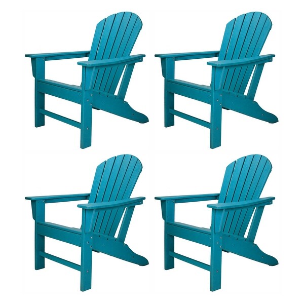 Leisure Classics UV Protected Indoor Outdoor Patio Chair，Turquoise (4 Pack)