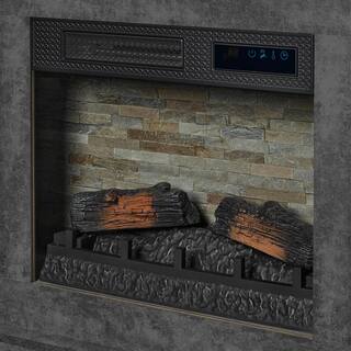 StyleWell Wildercliff 45 in. W Electric Fireplace Wall Mantel in Driftwood 148998