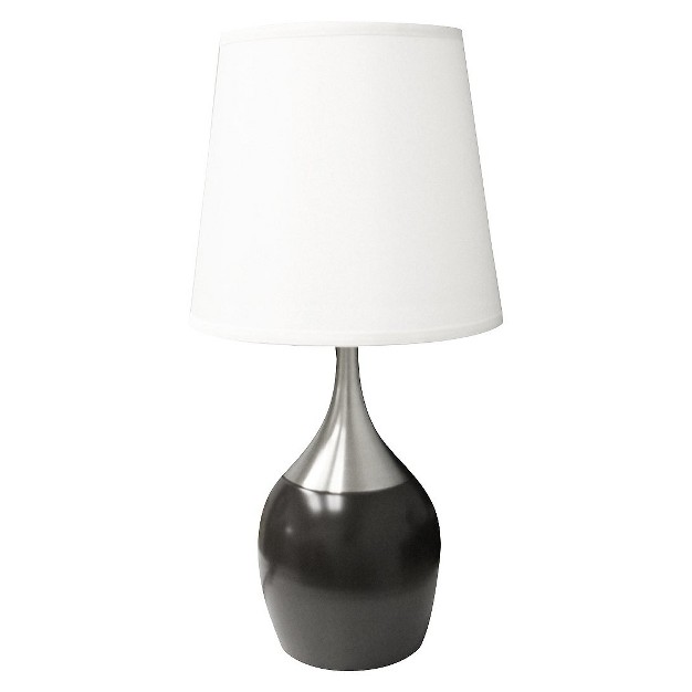 Modern Metal Table Lamp With Touch Sensor Brown white Ore International