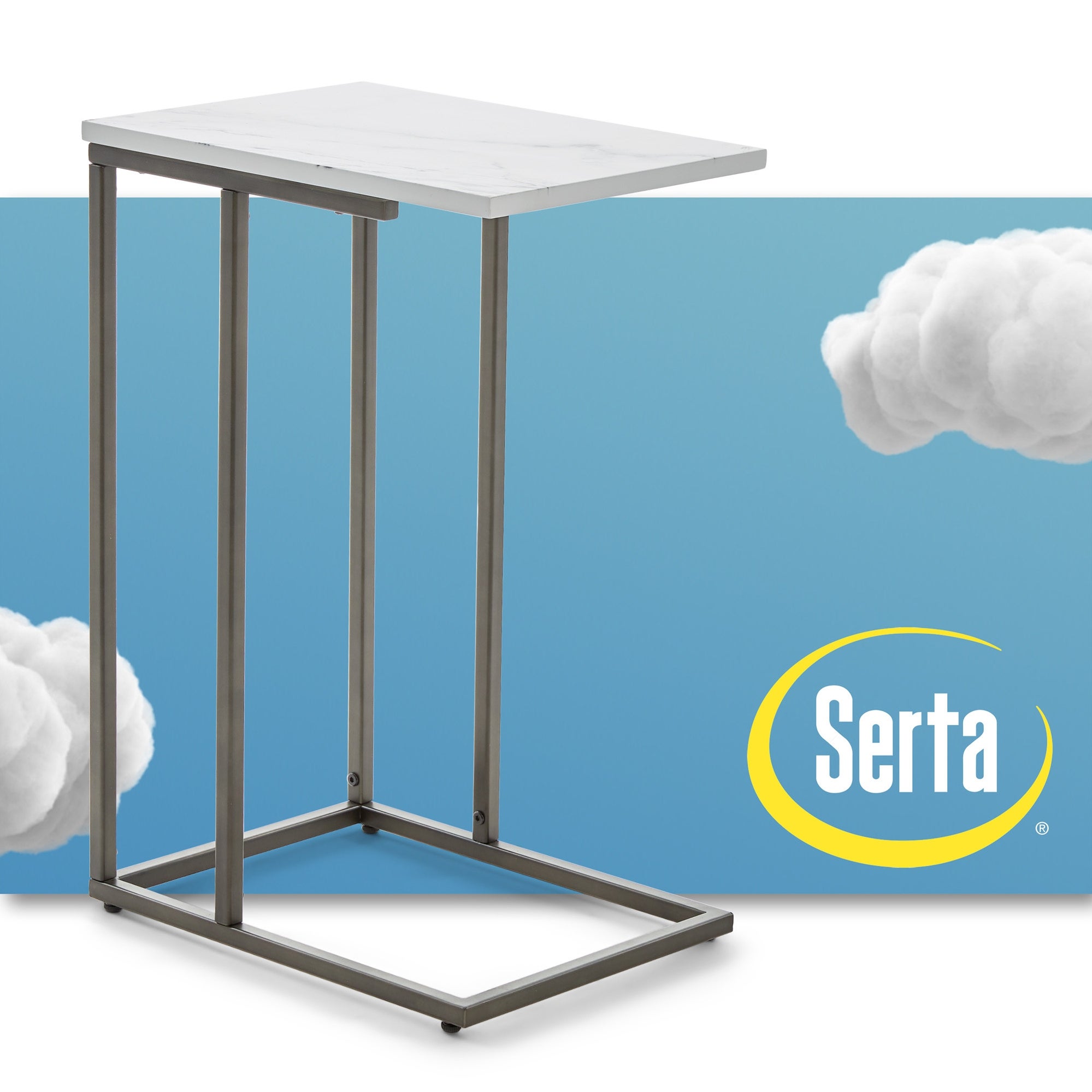 Serta Harton C Table， Modern Design， Durable Metal Base