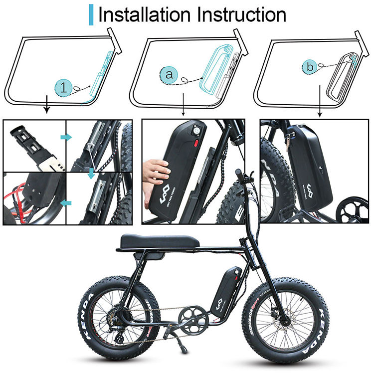 Downtube frame hailong batteries ebike 48 volt 19.2ah lithium ion electric bicycle power pack charger 48v battery bike