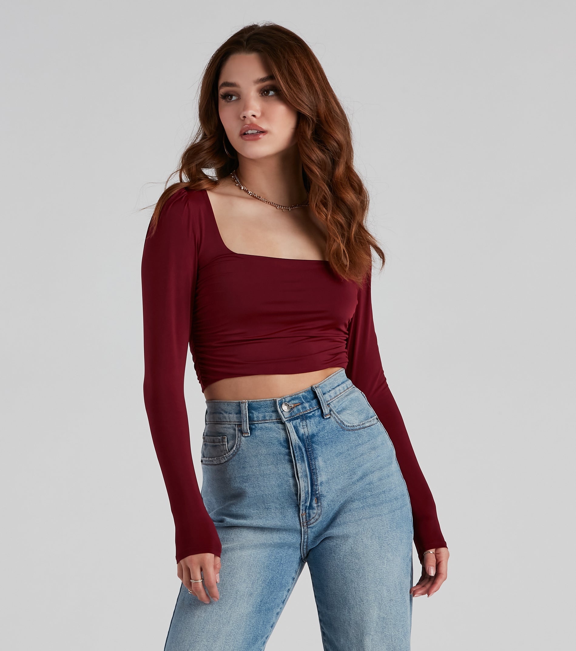 Sleek And Stunning Ruched Crop Top