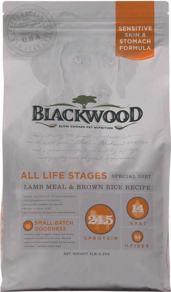 Blackwood Lamb Meal and Brown Rice Recipe Sensitive Skin and Stomach Formula Dry Dog Food